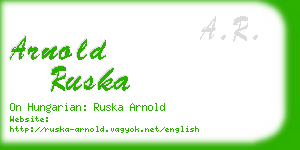 arnold ruska business card